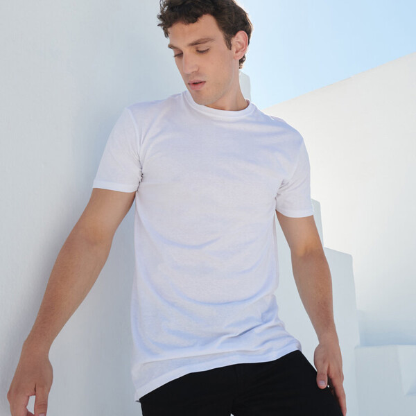 Longline t-shirt with dipped hem Thumbnail